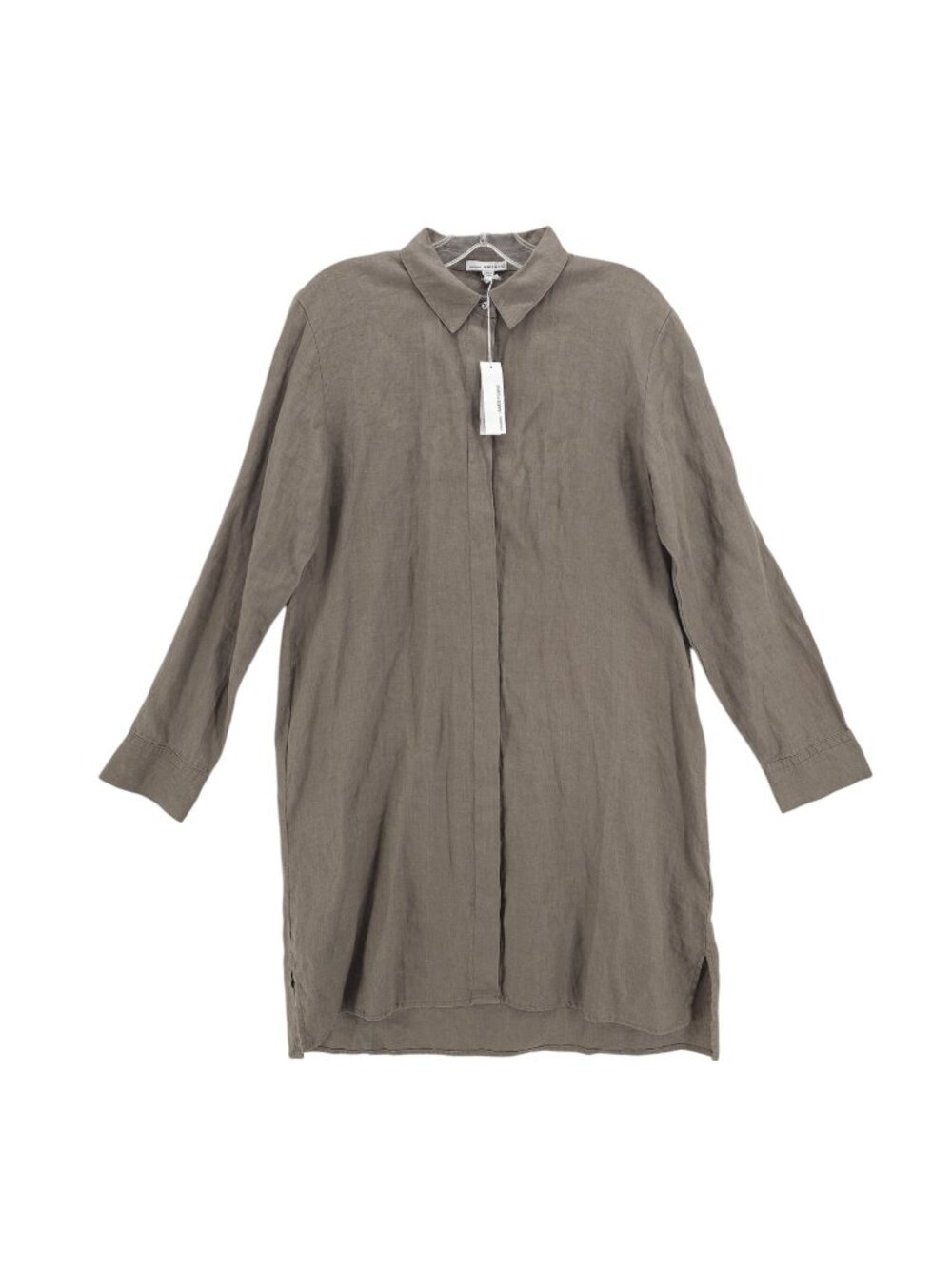 NWT JAMES PERSE Shirt Dress 100% Linen AMMO Color Size 2 - MEDIUM